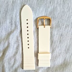 NWOT FOSSIL Cream Watch Strap with Gold Buckle
